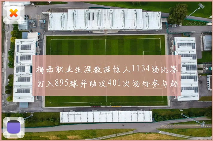 梅西职业生涯数据惊人1134场比赛打入895球并助攻401次场均参与超过一球